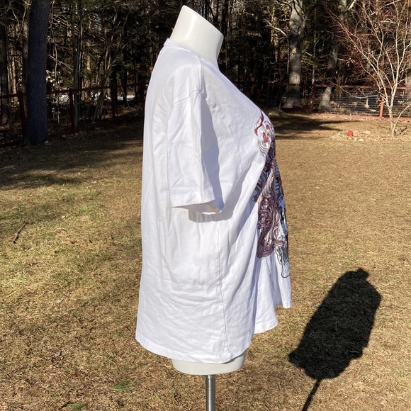 True Religion embroidered skull all cotton T-shirt size XXXL - Picture 6 of 6